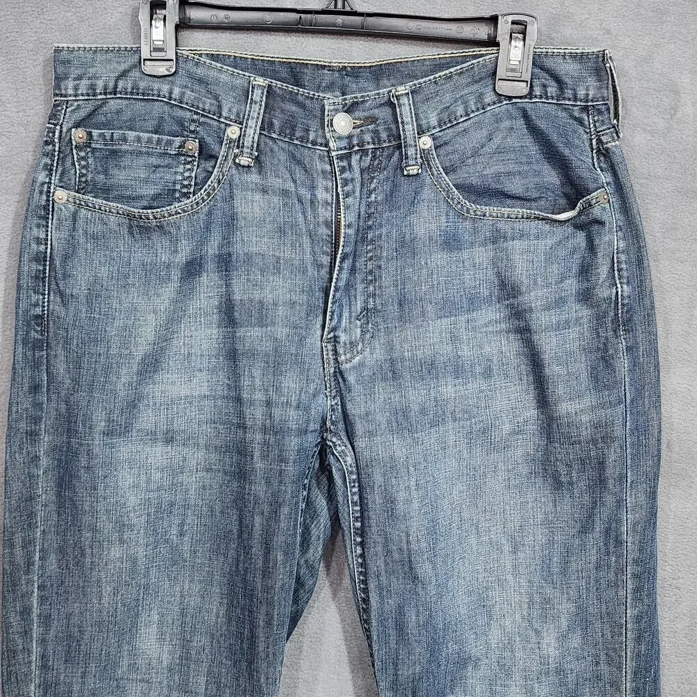 Levi's 514 Jeans‎ Relaxed Straight Fit Mens 34 X 31 Blue Denim R Tab Blank Tab